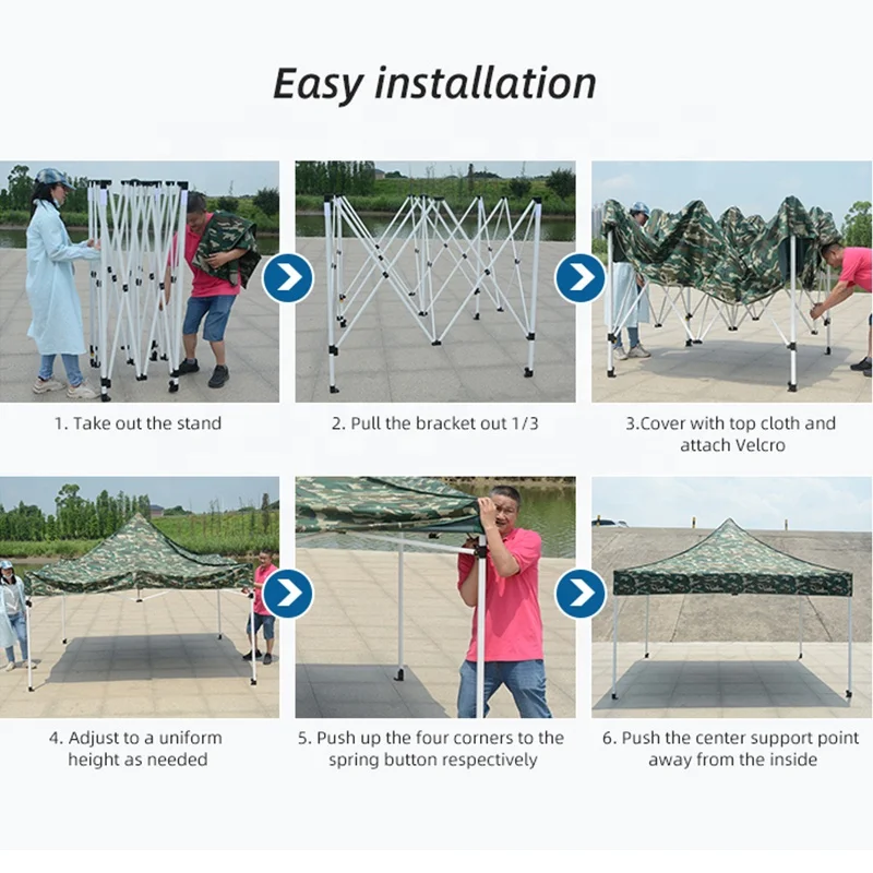 Promotional 2x2m Wedding Trade Show Tent Outdoor Event Patio Steel Gazebo Folding Canopy Tent