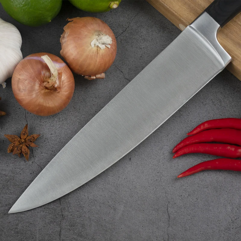 Premium Cooking Knife 8 Inch German High Carbon Stainless Steel Kitchen Knife With Pakka Wood Handle Chef Knife