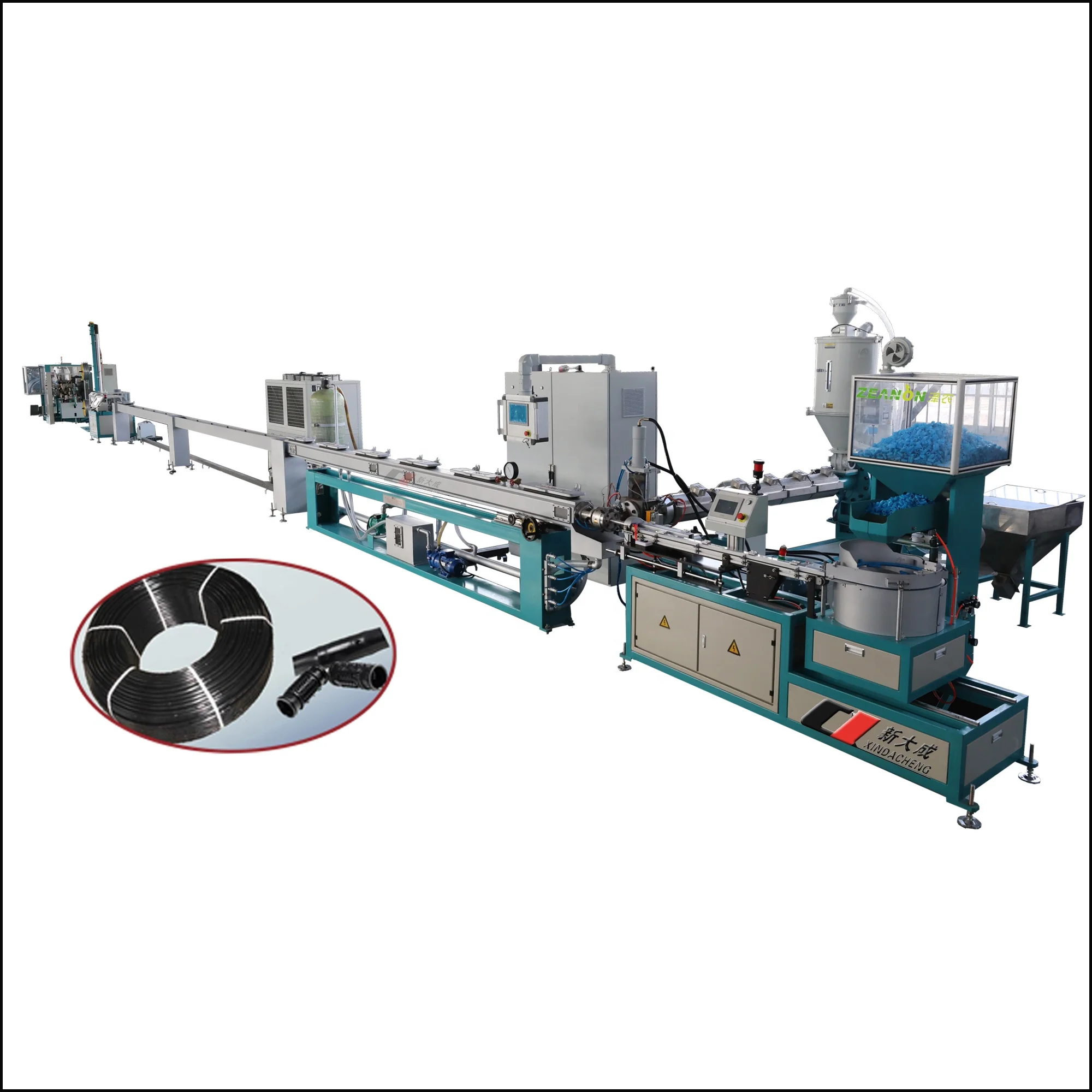 HDPE Plastic Drip Irrigation Pipe Making Machine for Agriculture/Inside Round Dripper Irrigatation Pipe Machine