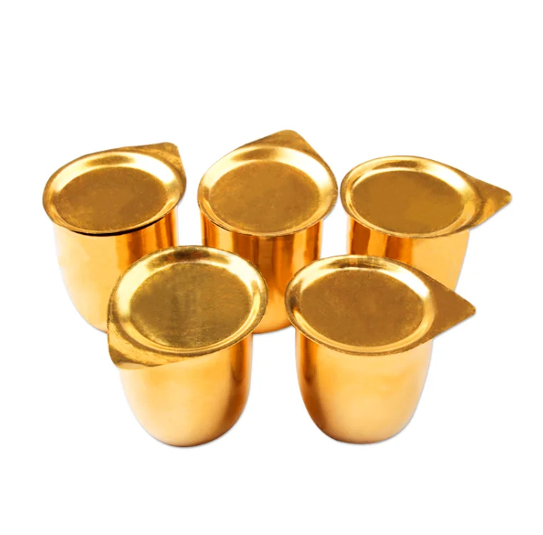 High Precision 99.99% 30ml 40ml 50ml Gold Crucible for Laboratory Use