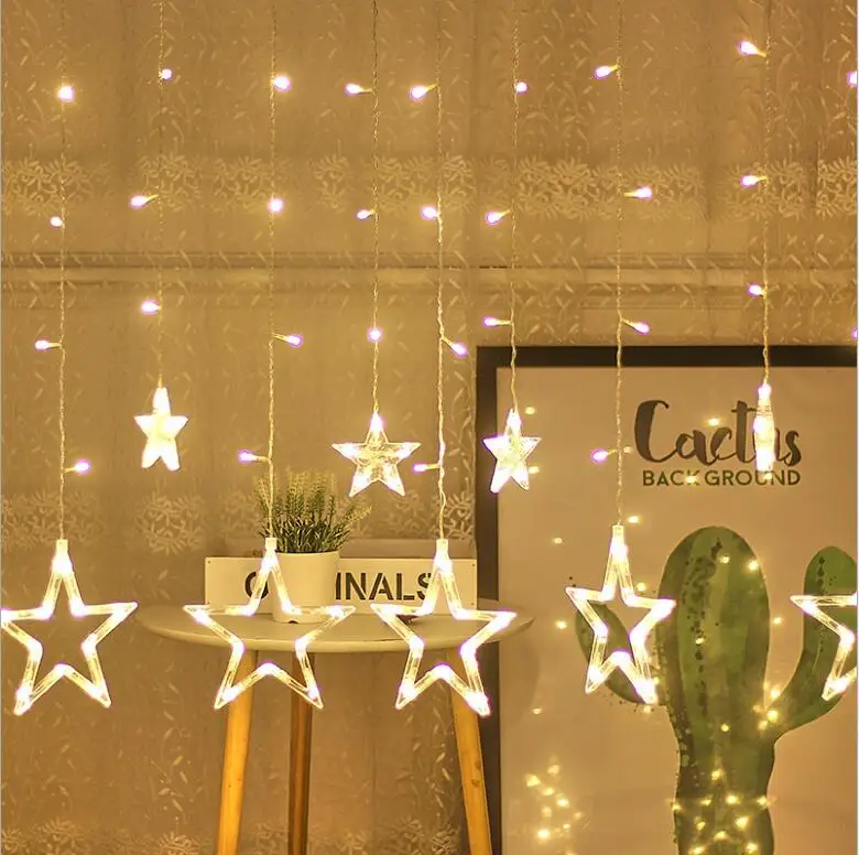 
Amazon house window curtain led star diwali string light ball bulb indoor home decor 