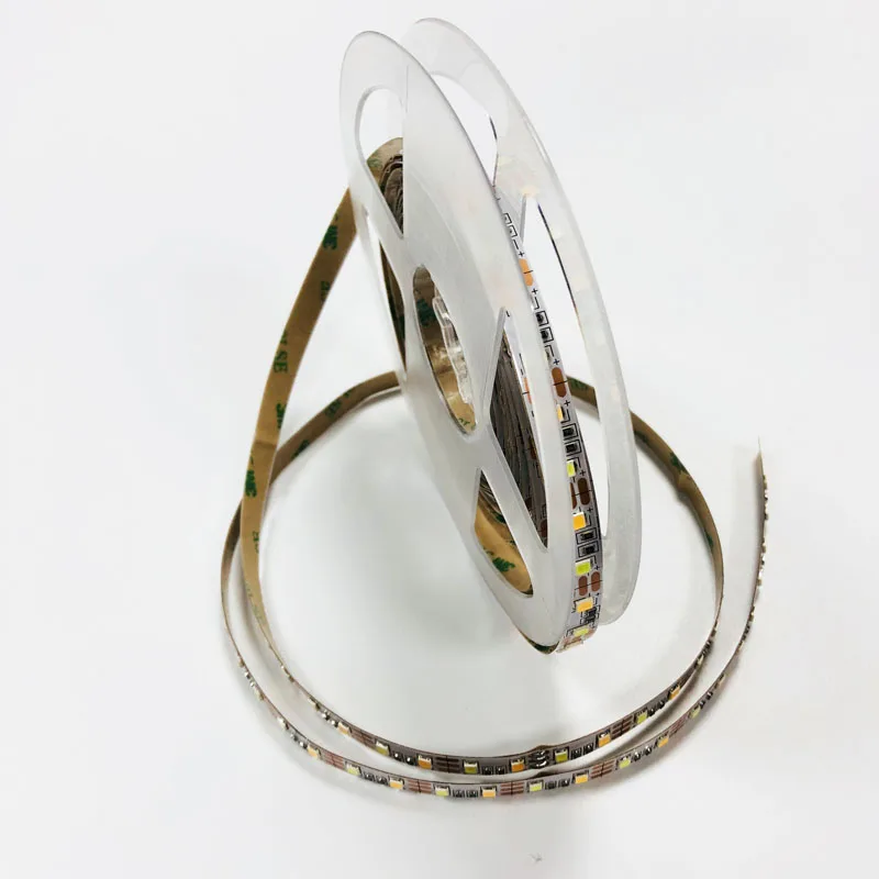 3.7V SMD2835 100leds per meter two color led flexible strip light cool white and warm white double color led rope light with 8mm