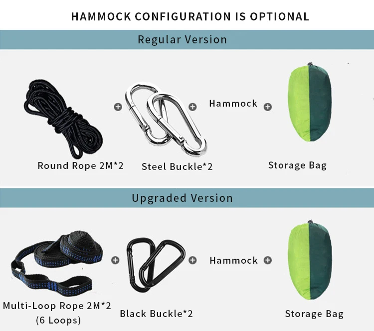 
Camping and Mountaineering Parachute Hammocks Sale Wholesale Outdoor Sports Travel Hammock 