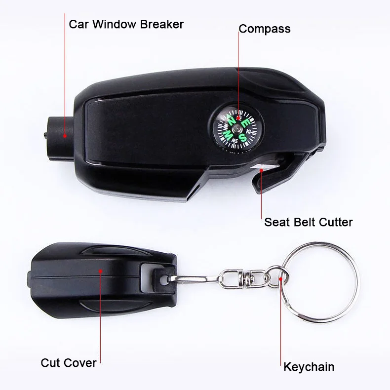 Light Auto Escape Tool Hammer Seat Belt Cutter Window Emergency Break Glass