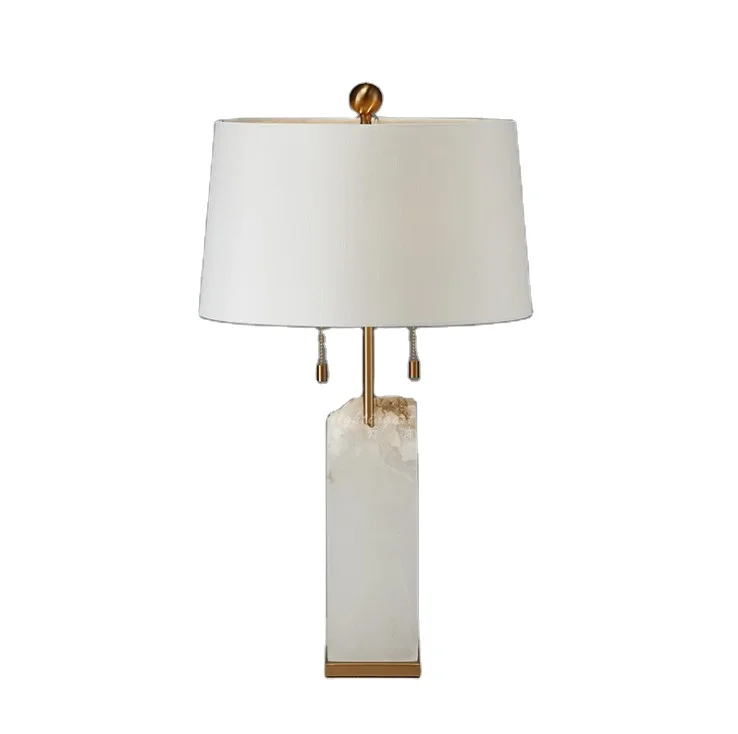 table lamps hotels Modern American personality light luxury design living room study bedside jade table lamp bedside lamp table