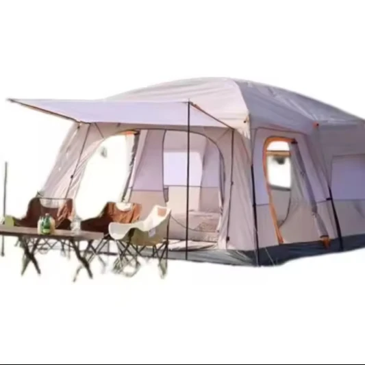 camping big tent in the wild  Rainfly Waterproof Camping Tent Family Outdoor Instant Setup Tent with Carring Bag