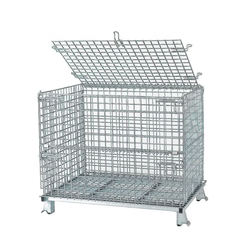 
Heavy duty stackable industrial stacking wire baskets for supermarket 