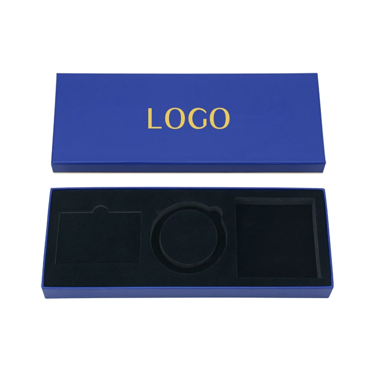 Case Gold Packaging With Metal Button Gift Box Blue Collector Collecting Euro Custom Coin Album