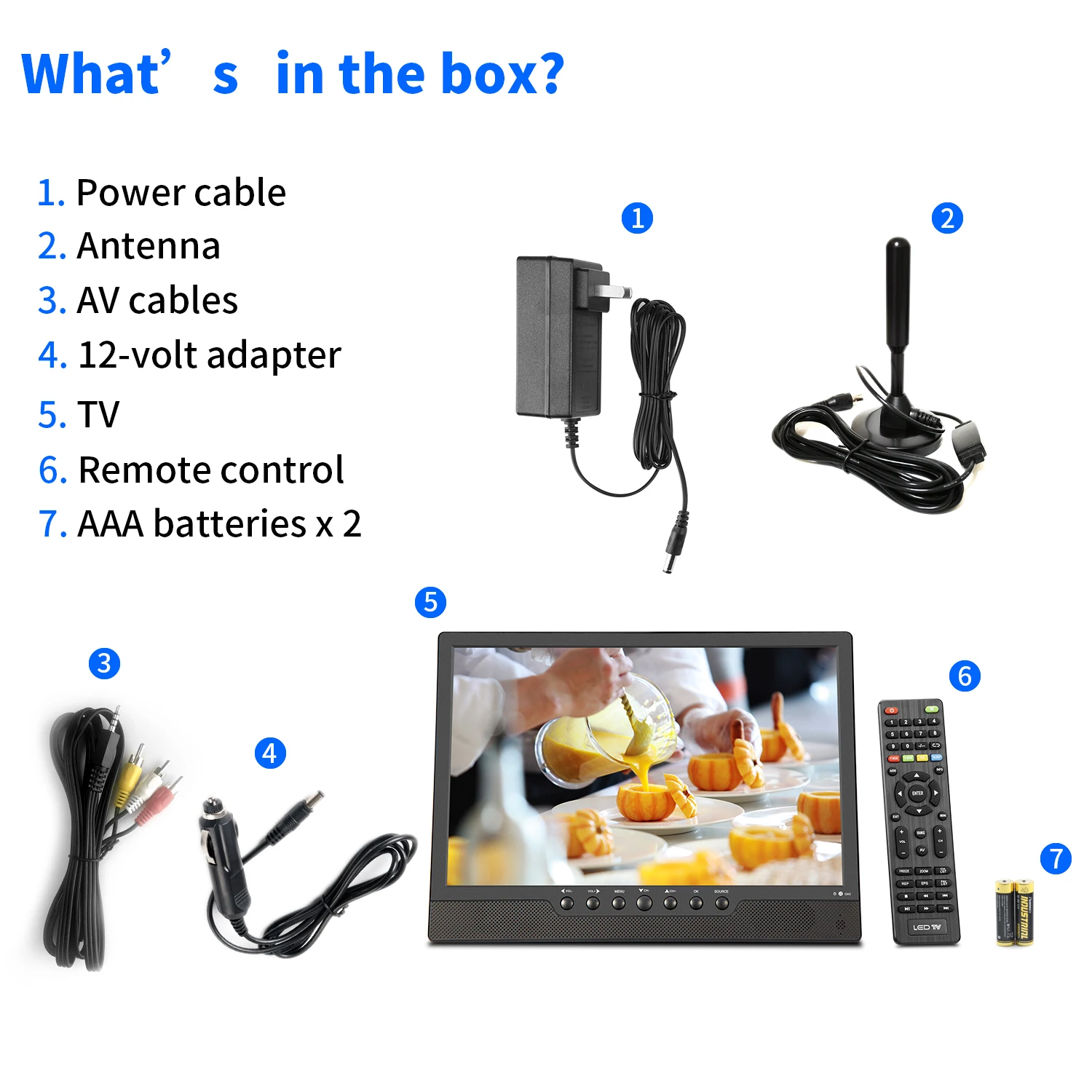 Feihe 14.1 inches Flat Screen TV Digital  ATSC DVB-T2 ISDB-T Outdoor TV Mini tv Portable