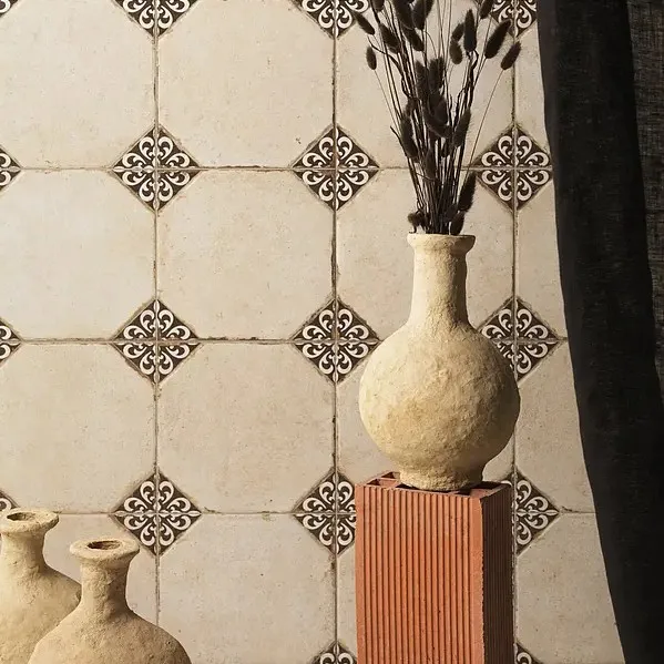 Factory custom Chinese style Mexican vintage Glazed porcelain stoneware Art Tile for kitchen wall floor tile