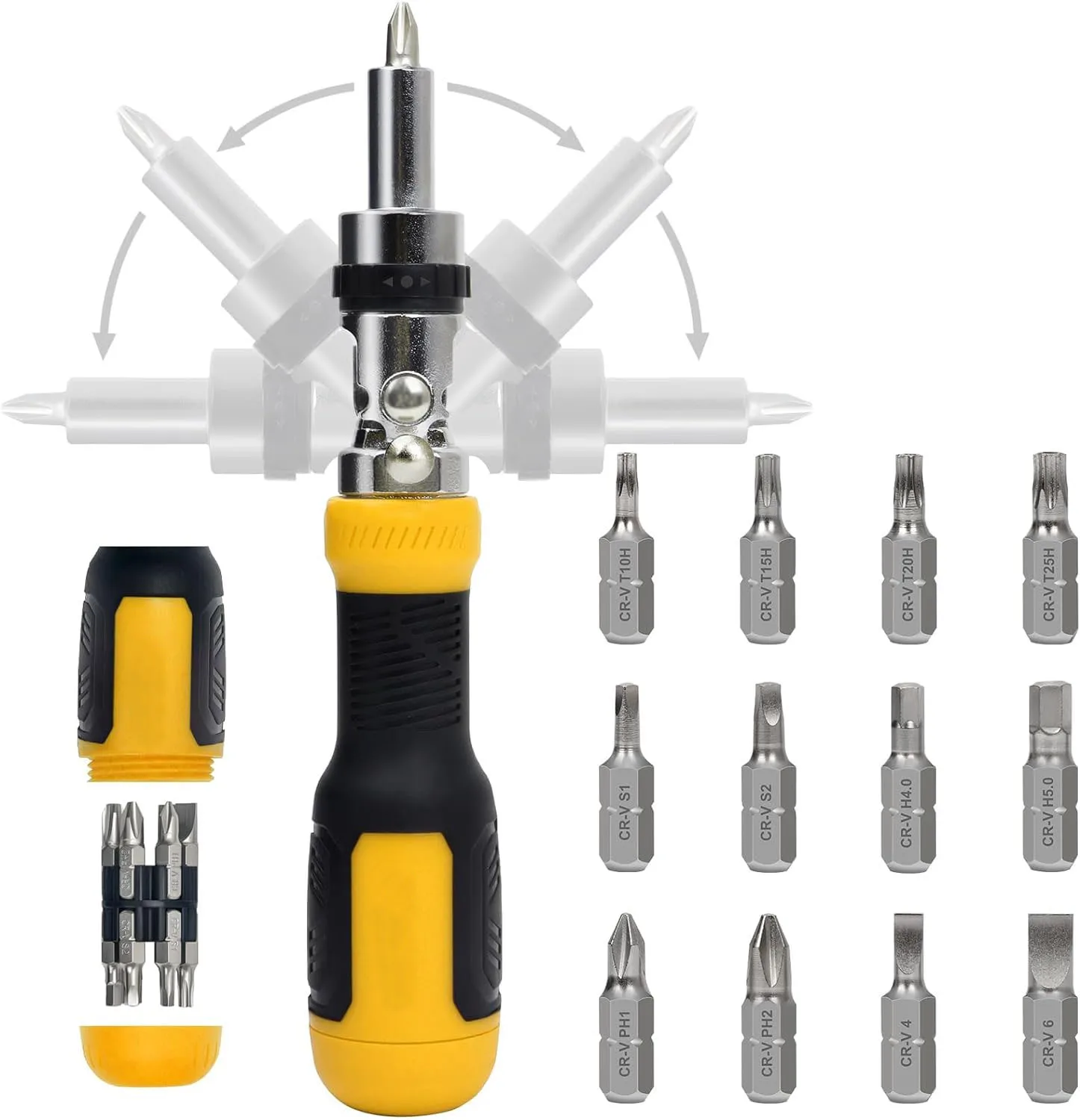 Ratcheting Screwdriver Multi Bit Screw Driver 13-in-1 Tool