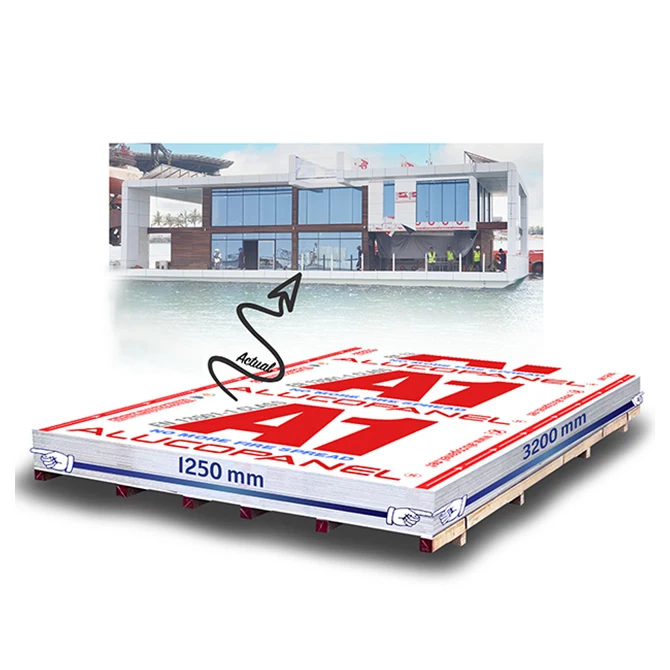 ALUCOPANEL A1 Metallic / Solid HDPE Thrice Coated  Aluminium Composite Material | Approved Euroclass A1 Non-combustible core ACP