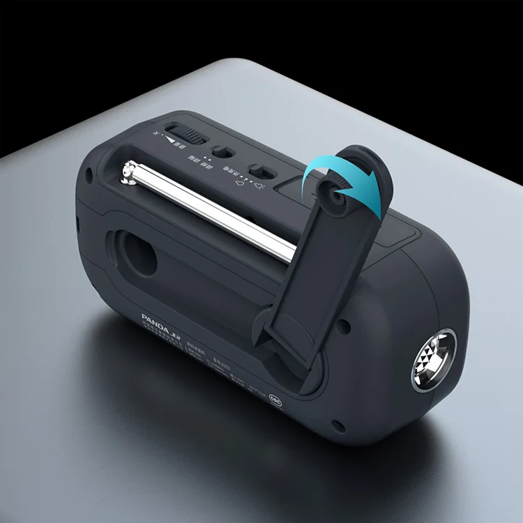 OEM Factory Portable Rechargeable Emergency Hand Crank 1200mah Radio with Phone Charger and LED Torch SOS Siren FM Radio