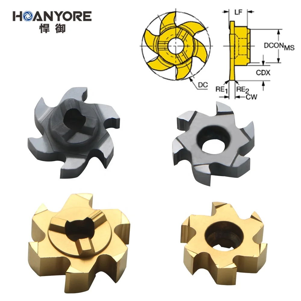 HOANYORE T-shaped Milling Cutter 9.7-31.7mm Rotating Diameter Hard Alloy Slotted Carbide Coated Steel OEM/ODM Supported