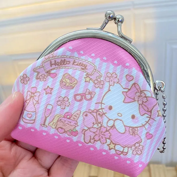 DHF211 Новое поступление Sanrioed cinnamoroll semicircula бумажник с железной пряжкой мультяшный милый кошелек сумка для ключей наушников