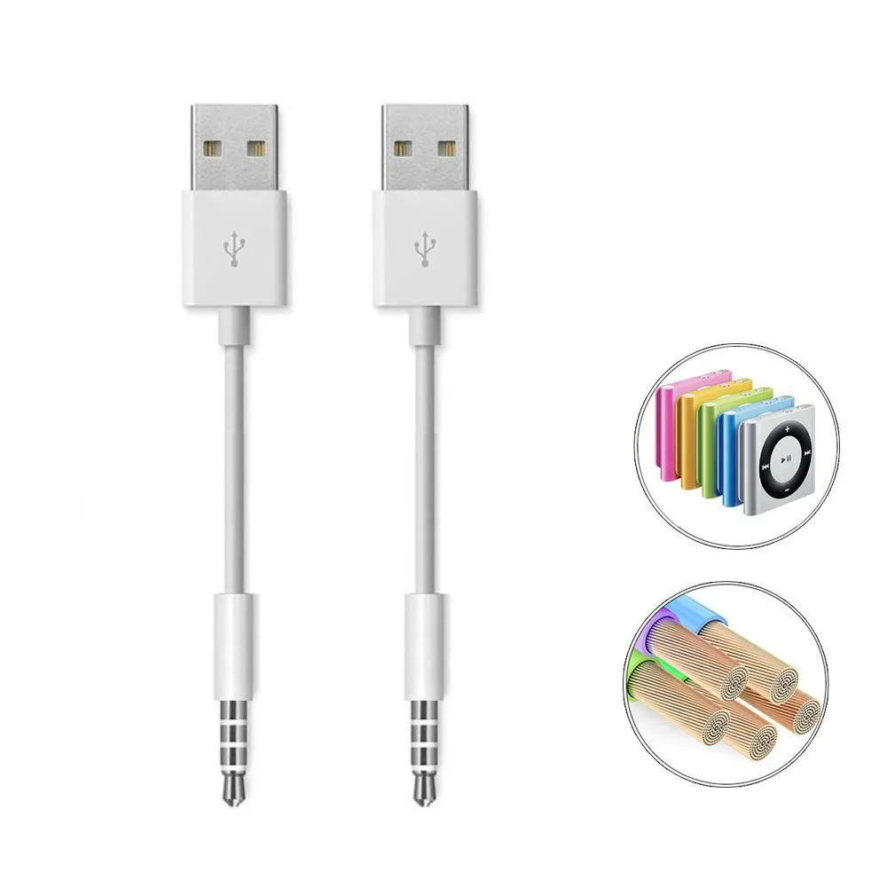 Yitkor 3.5mm Jack/Plug Charger for iPod Shuffle 3rd 4th 5th /6/7 Amicable USB Cable for iPod Shuffle Charger Cable
