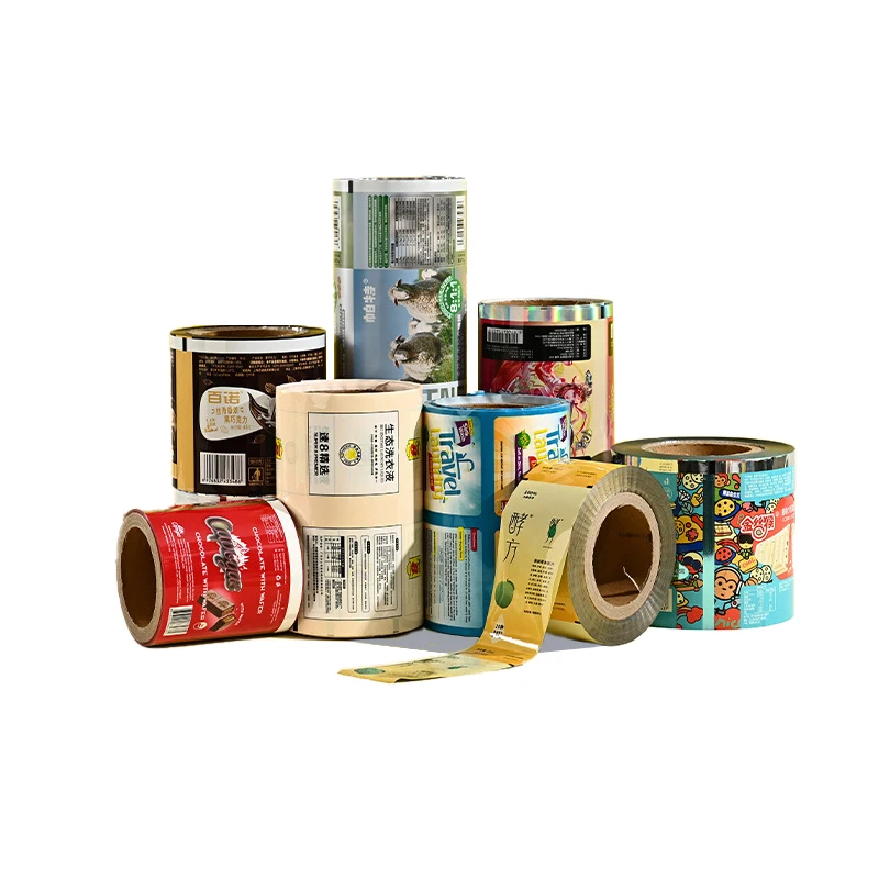 Custom Printed Logo Aluminum Pvc Film Roll Flexible Packaging Opp Pet Pe Laminated Plastic Film Roll For Food