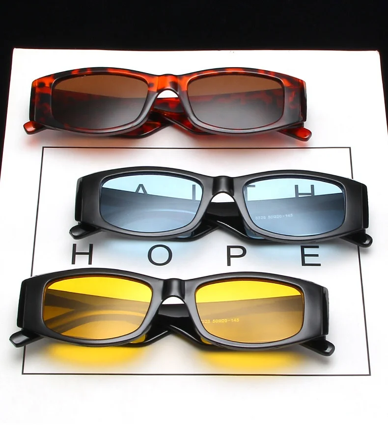 Rectangle Metal logo Custom Black Sunglasses 2024 Luxury Fashion Small Square Frame Shades Glasses Women Men