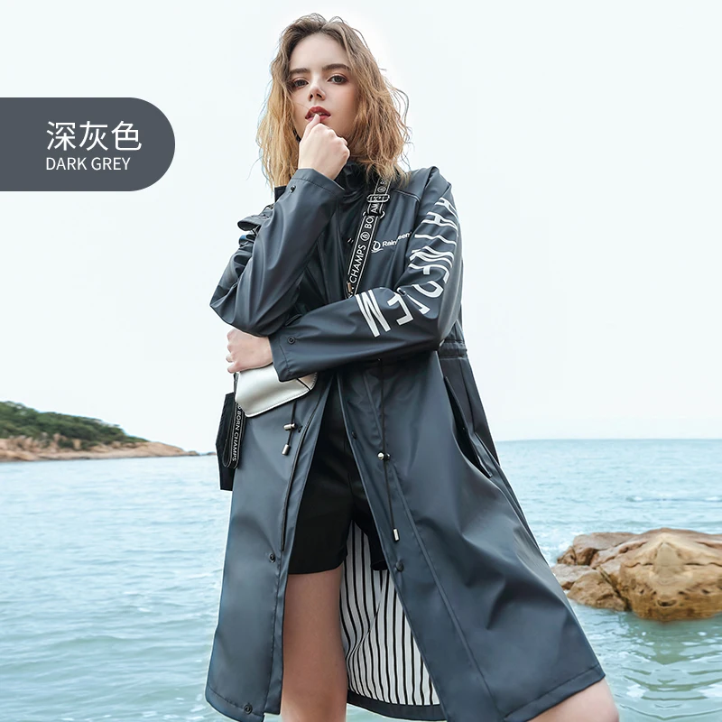 Непромокаемые плащи Rainfreem с капюшоном для улицы женские дождевик куртка из искусственной