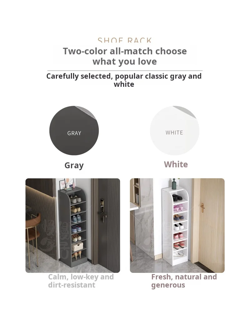 Factory Direct Water And Gas Resistant Eight-Grid Storage Space Shoe Cabinet Shoe Organizer