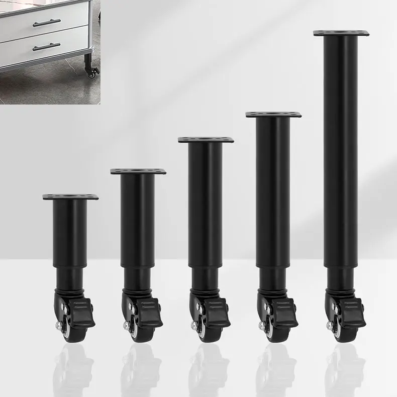 Industrial Casters Swivel Castor Wheels 2 inch Casters Set of 4 Heavy Duty Threaded Stem Locking Casters  for Cart