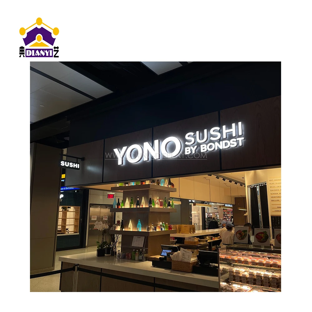 Custom Store Front Led Signs Business 3D Led Channel Letter Sign Stainless Metal Led Signage for Barber Coffee Hotel Shops