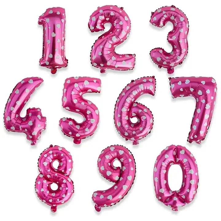 Pink Mouse Birthday Jumbo Number Mylar Foil Balloons Huge Bow Balloons For  Baby Shower  Decor