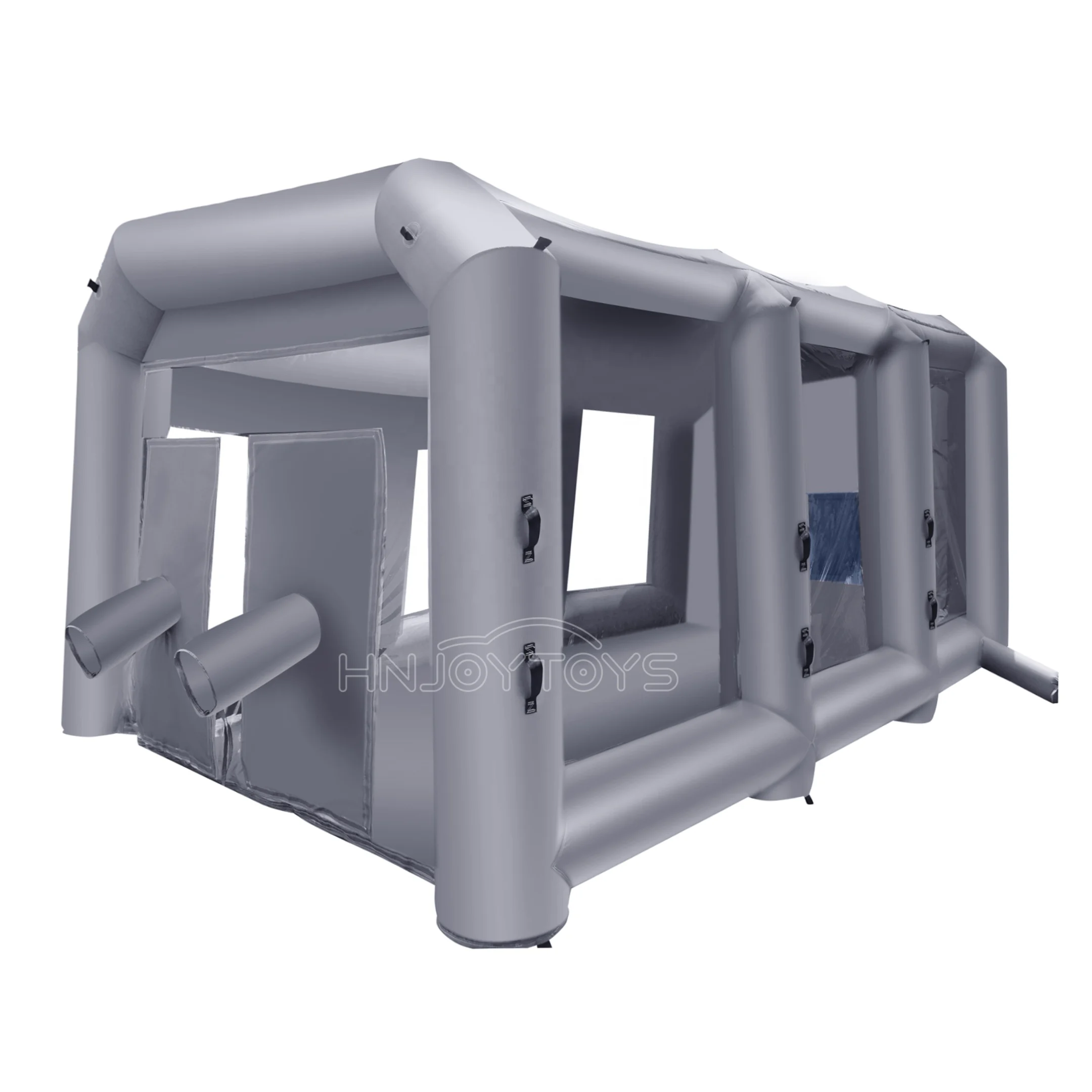 Inflatable Paint Booth with High Efficient Filters to Prevent Overspray Black Workstation