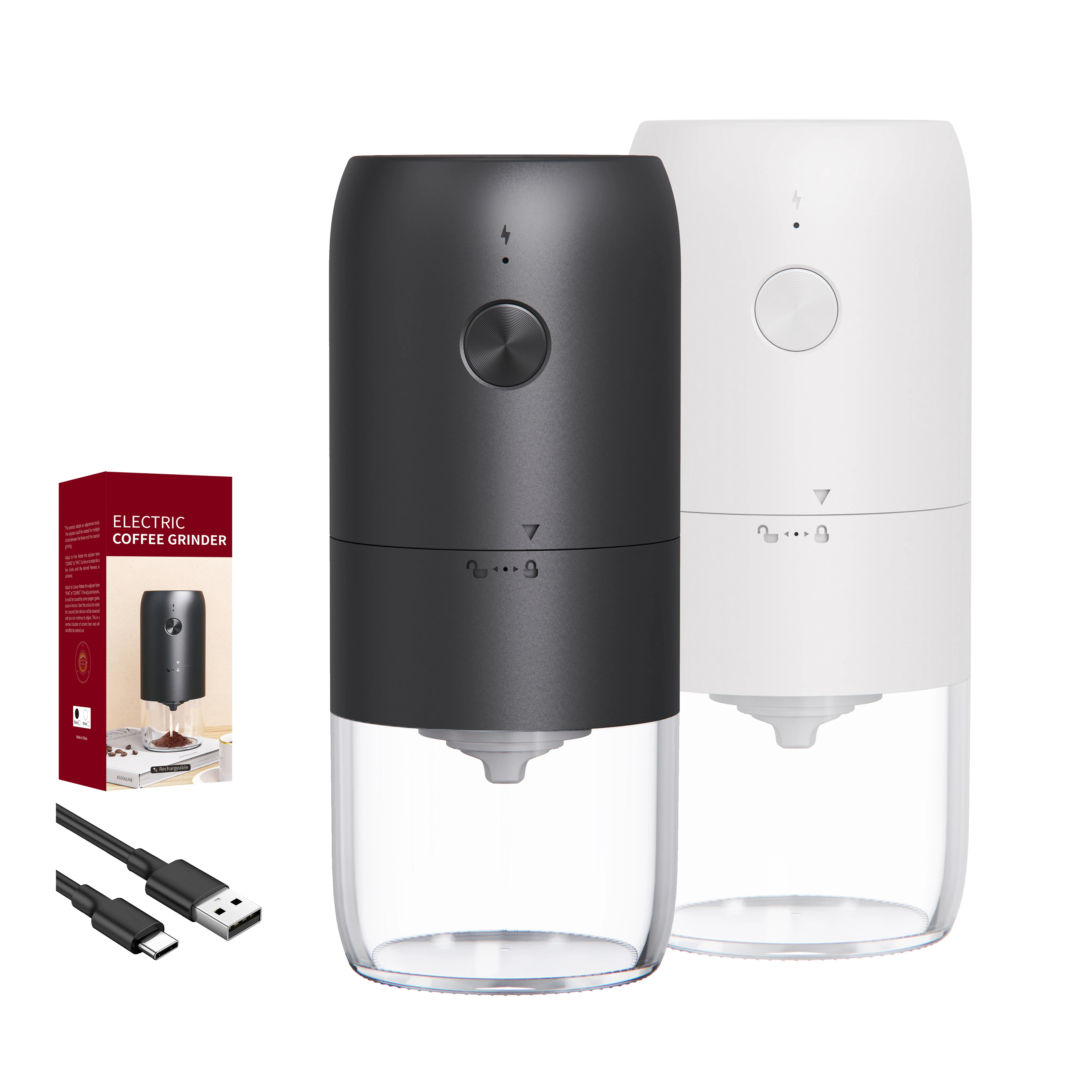 Wireless Portable Electric Coffee Grinder Adjustable Thickness Herb Pepper Grinder Adjustable Thickness Grinder