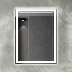 Supplier Of Ebay Smart Led Illuminated Bathroom Mirror With Demister And Clock Time 500X700mm Wall Mounted Lights Bath Mirror