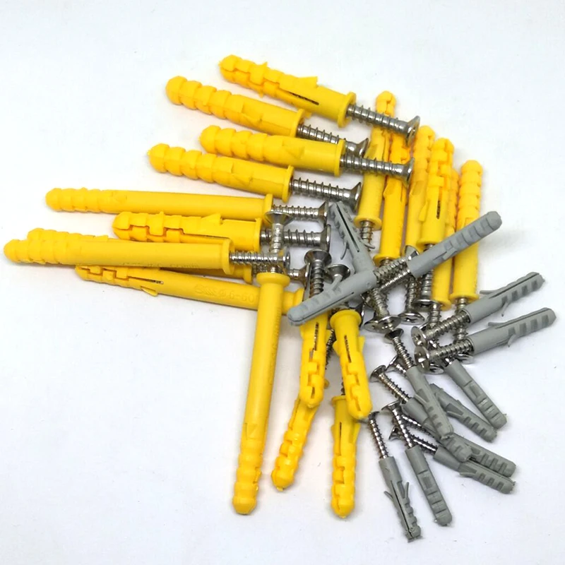 High quality plastic expansion bolt with steel screw or stainless  steel screw  little yellow croaker