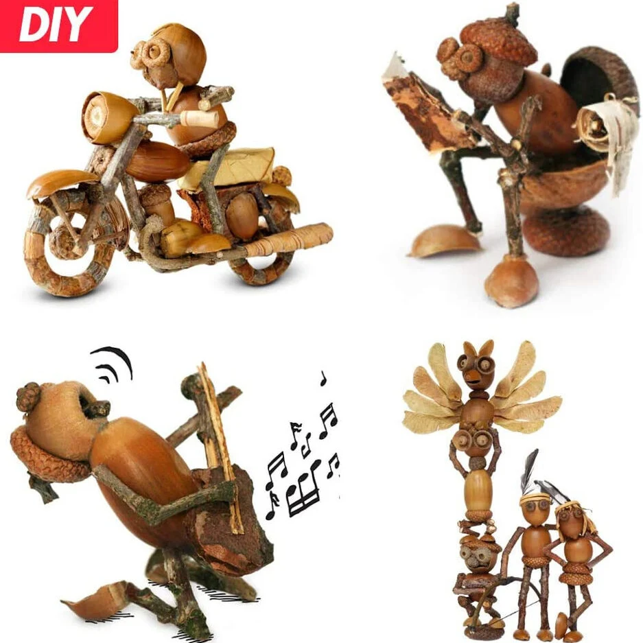 50pcs Decorative Acorns Artificial Acorns Natural Realistic Artificial Acorns for Decoration Crafts Wedding Festival Home