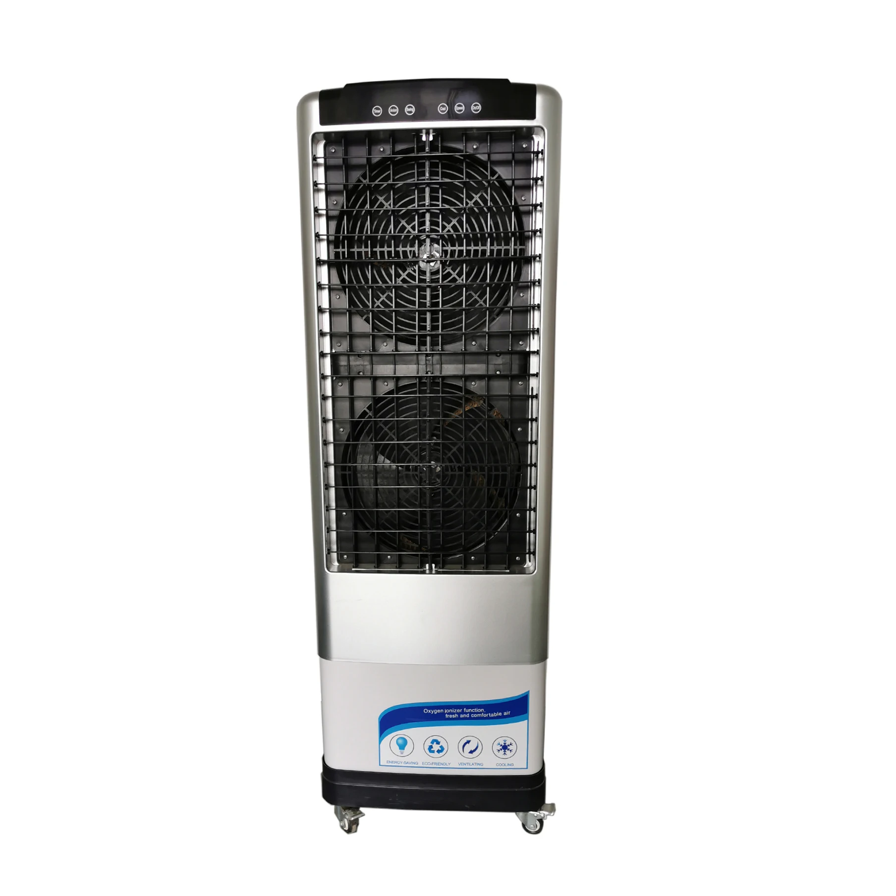 Floor stand portable double motor type 110v 220v home evaporative air cooler fan