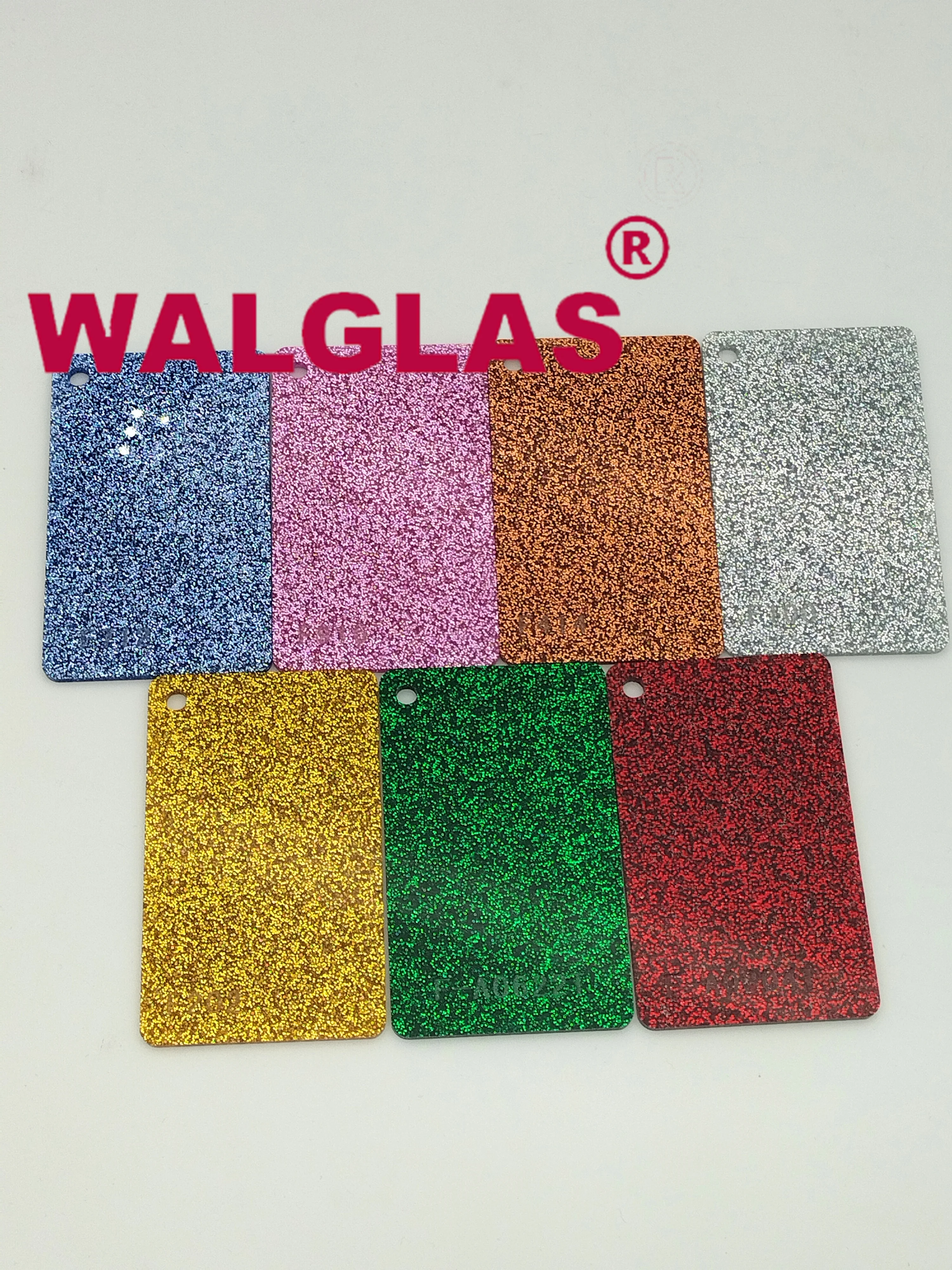 Various styles decorative shining sheets glitter acrylic plastic sheets for lasercutting, signage