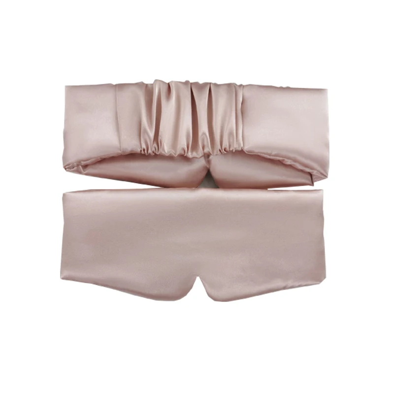 Hot sale Satin Silk Sleeping Eye Mask With Elastic Band Breathable Travel Sleep Eye Blindfold