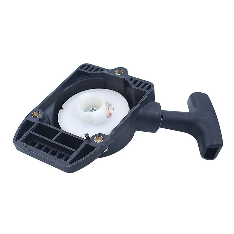 Lawn mower brush mower hand pull disc starter for