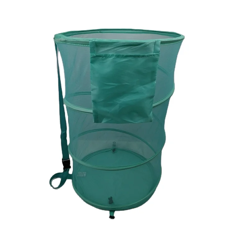 Wholesale Customized Good Quality Laundry Hamper Fabric Pop-up Collapsible Laundry Stacking Basket New With Pocket