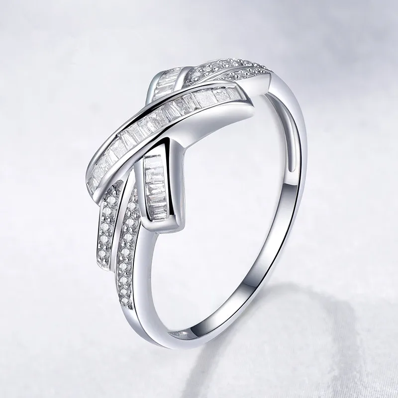 Prefect Gift 18k White gold Jewelry Engagement Wedding Ring Diamond for Women