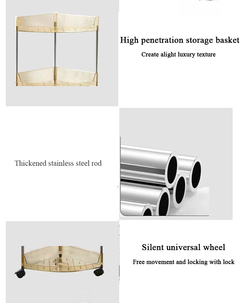 IMAXX Strong 4 tier Plastic Rack On Wheel Standing  For kitchen  living Room bathroom As TV shopping online