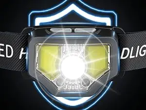 JQ Headlamp Flashlight 1200 Lumen Ultra-Light Bright LED Rechargeable Headlight with White Red Light 2-Pack Waterproof