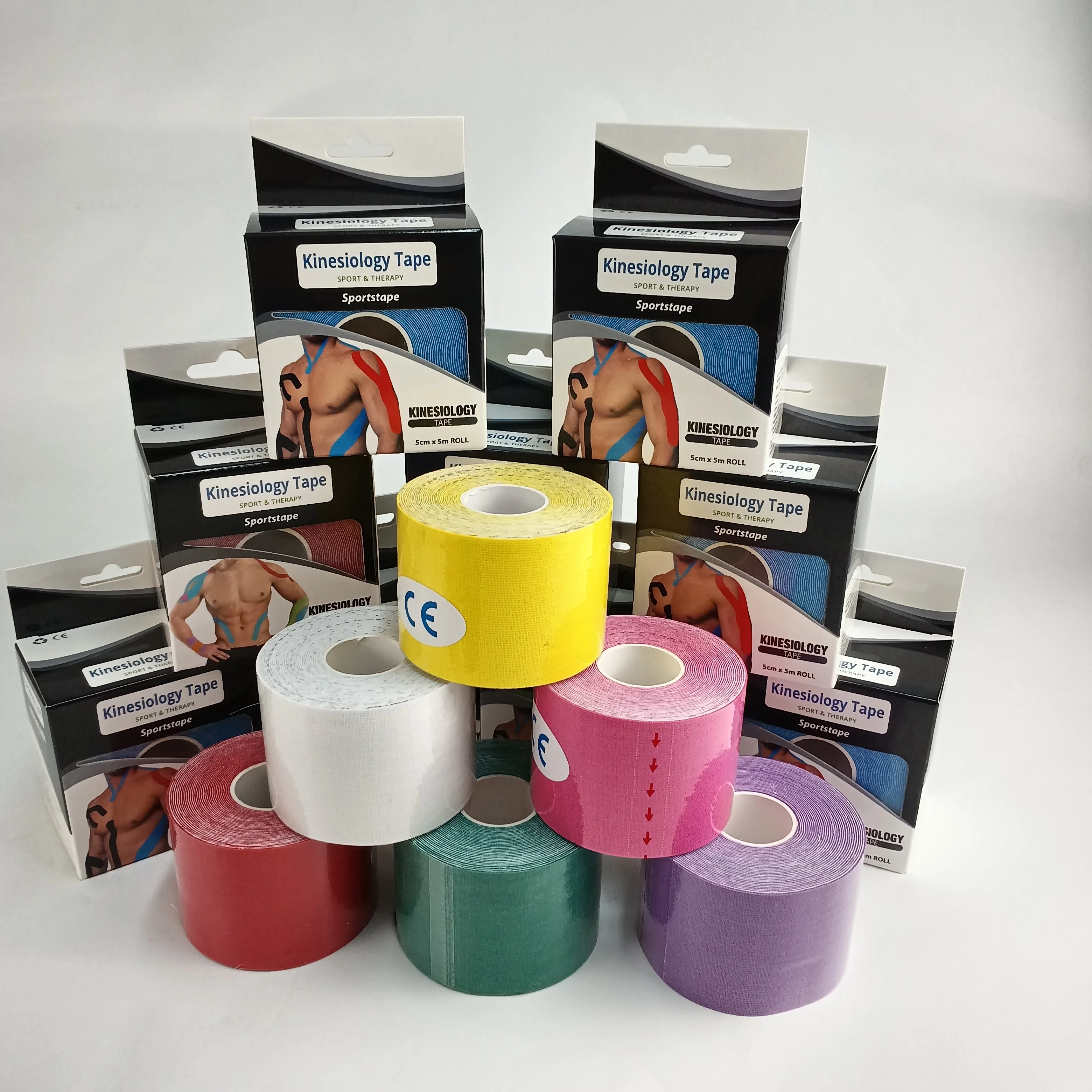 Cheap Factory Price Logo Medical Cotton Kinesios Hot Melt Athletic Kinesiology Tapes