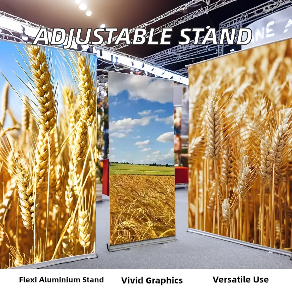 Hannuo Economic Adjustable Aluminium Roll up Banner Stand Wholesale from Zhejiang Yiwu for Outdoor Automotive Advertising