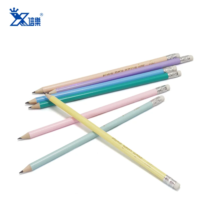 High quality custom print phrase jumbo comercial writing drawing pencils 2b hb Children Girl School Pencil Set for kids
