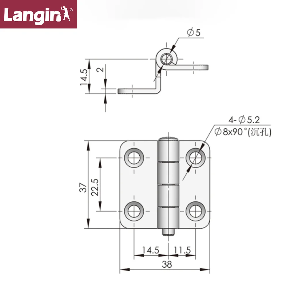 Langin  high quality 180 degree  cabinet hinge