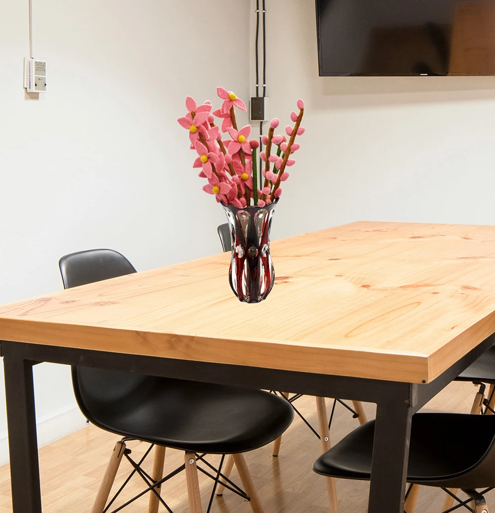 High-Quality Handcrafted Wool Felt Flowers and Leaves for DIY Crafts and Home Decoration from Nepal.