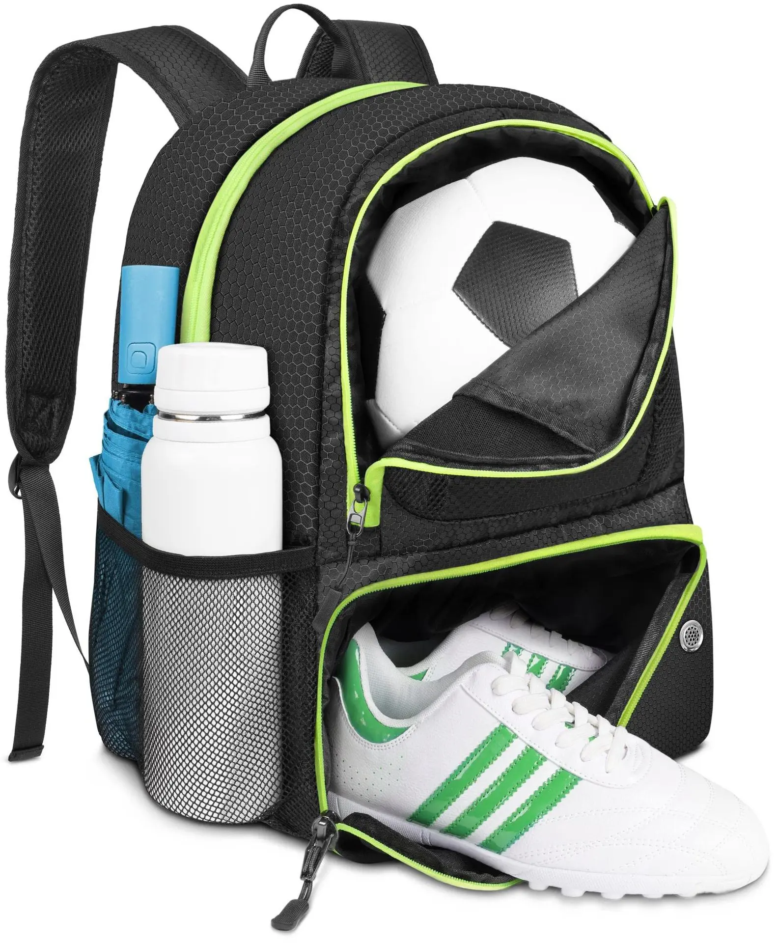 Lightweight Gym Backpack With Ball Holder Soccer Ball Bag With Shoes Compartment for Travel