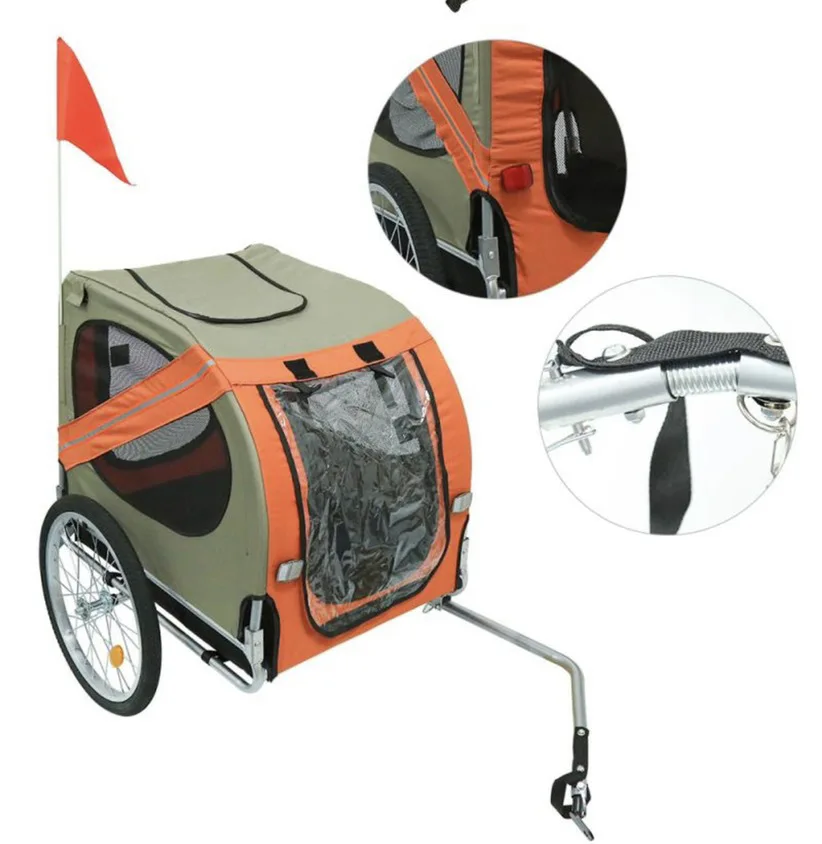 Steel cargo bike dog bicycle carrier pet bike trailer for electric bike