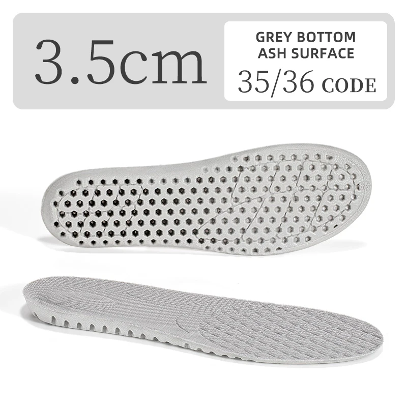 
Factory Price Soft Polyurethane PU Insoles Height Increasing shoes Insoles 3.5cm 