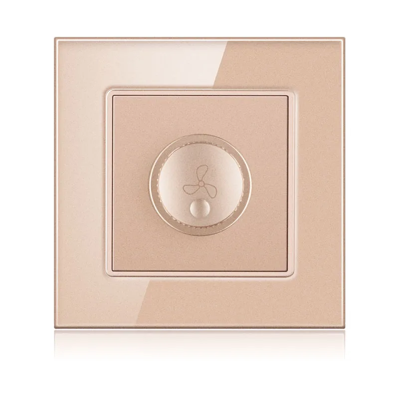 Tempered glass panel switches smart home wall speed control switch for fan