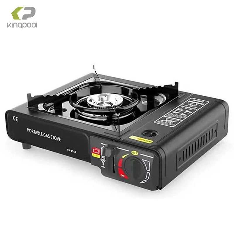 Kingpool Made in China Portable Outdoor Camping Butane Cassette Gas Stove Hiking Backpacking Suitcase Propane Dual Burner Stoves